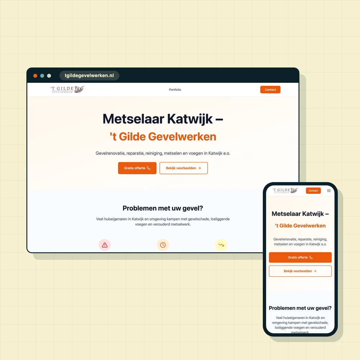 Website die ik maakte voor 't Gilde Gevelwerken